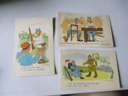 MILITARIA ILLUSTRATEUR CHEVAL LOT DE 4 CARTE - Other & Unclassified