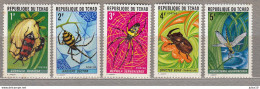 CHAD 1972 MNH(**) Insects Spiders Sc 252-256 Mi 510-514 #Fauna973 - Autres & Non Classés