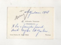 ALFREDO TONIOLO (carta Da Visita) - Unclassified