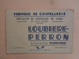 63 - Puy De Dome - Chabreloche - La Croix Du Poyet  - Carte/visite - Loubière - Perron  - Manufacture De Coutellerie - - Andere & Zonder Classificatie