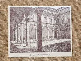 Urbino Nell'800 Il Cortile Del Palazzo Ducale Marche - Other & Unclassified