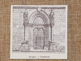 Sulmona Nell'800 La Cattedrale Abruzzo - Autres & Non Classés