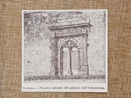 Sulmona Nell'800 Finestra Laterale Del Palazzo Dell'Annunziata Abruzzo - Autres & Non Classés