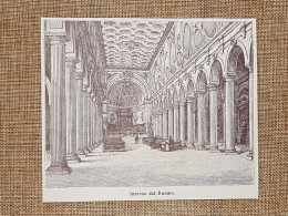 Benevento Nell'800 L'interno Del Duomo Campania - Andere & Zonder Classificatie