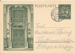 Germany Reich Postkarte Frankfurt Am Oder 31-1-1943 Sent (Deutsche Gold Schmiedekunst) - Lettres & Documents