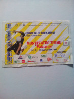 Ticket D'entrée Girone Di Qualificazione Montecatini Terme 1997 Handball Italie / Italy / Italia - Tickets - Vouchers