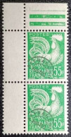 FRANCE Y&T PREO N°118**. Paire BdF. Type Coq Gaulois 55 F. Neuf** MNH - 1953-1960