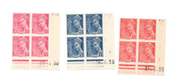 Fr. 3 Coins Datés N° 412-414A-416-Neufs Sans Charnière  - VOIR SCAN - 1930-1939
