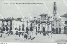 Bg655 Cartolina Venaria Reale Piazza Dell'annunziata E Chiesa Torino Piemonte - Autres & Non Classés