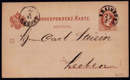 Correspondenz - Karte - Dopisnica Mit Eingedruckter Marke Gestempelt Krainburg  23.7.nach Leoben - Other & Unclassified