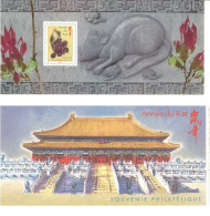 BLOC SOUVENIR 33 - Année Lunaire Chinoise Du Rat - Feuillet Dans Pochette Carton - Souvenir Blocks & Sheetlets