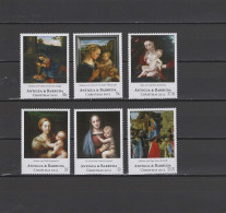 Antigua 2012 Paintings Correggio, Raphael, Lippi, Rubens, Botticelli Etc. Set Of 6 MNH - Sonstige & Ohne Zuordnung