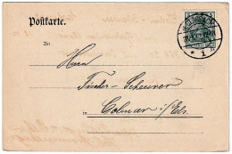 Belle-Époque Imperial Germany Company Postcard Fellinger & Peltzer Mechanical Weaving Seal M.Gladbach 28/09/1912 - Briefkaarten