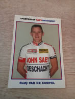 Cyclisme Cycling Ciclismo Ciclista Wielrennen Radfahren Cyclocross VAN DE SOMPEL RUDY (Sportgroep Saey-Deschacht 2004) - Cyclisme