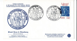Strasbourg Enveloppe  Commémorative Ddu 60è Anniversaire De La Foire Européenne Foire à Strasbourg - Rotary Club
