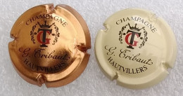2 Capsules De Champagne Tribaut G.  Cuivre Et L'autre Crème - Other & Unclassified