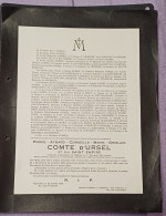 PIERRE-AYMARD  COMTE D'URSEL _ CAPITAINE COMMANDANT DE RÉSERVE 1er RÉGIMENT DES LANCIERS / BRUXELLES 1926 - Todesanzeige