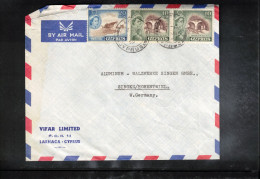 Cyprus 1959 Interesting Airmail Letter - Storia Postale
