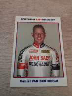 Cyclisme Cycling Ciclismo Ciclista Wielrennen Radfahren Cyclocross VAN DEN BERGH CAMIEL (Sportgroep Saey-Deschacht 2004) - Cyclisme
