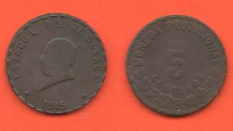 Mexico 5 Centavos 1915 Estado Oaxaca Rivoluzione Messicana Révolution Mexicaine K 717 Copper Coin - Mexico