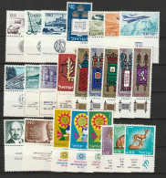 ISRAEL 1968 - Year Complete ** MNH All With Tabs.  - Full Years