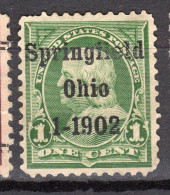 MM-941; USA Precancel/Vorausentwertung/Preo; SPRINGFIELD (OH), Type L-1 TS - Precancels