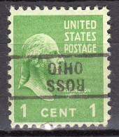 MM-932; USA Precancel/Vorausentwertung/Preo; ROSS (OH), Type 729 - Prematasellado