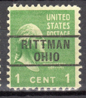 MM-931; USA Precancel/Vorausentwertung/Preo; RITTMAN (OH), Type 261 - Prematasellado