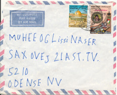 Iraq Air Mail Sent To Denmark With Topic Stamps The Cover Is Damaged In The Left Side By Opening - Iraq
