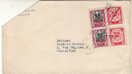 DOMINICAN REPUBLIC 1920 LETTER SENT FROM MOCA TO PARIS - Dominicaine (République)