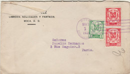 DOMINICAN REPUBLIC 1920 LETTER SENT FROM MOCA TO PARIS - Dominicaine (République)