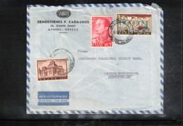 Greece 1961 Interesting Airmail Letter - Briefe U. Dokumente