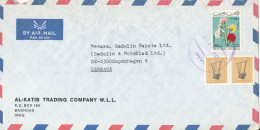 Iraq Air Mail Cover Sent To Denmark Topic Stamps - Irak