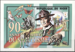 Niger 1998, Scout, Mushrooms, Rhino, Bird, BF - Ongebruikt