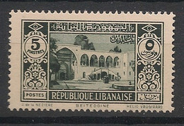 GRAND LIBAN - 1930 - N°YT. 141 - Beiteddine 5pi Vert - Neuf Luxe ** / MNH / Postfrisch - Nuovi