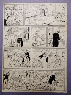 Planche Originale Signée  Pinchon, Aventures De Gringalou P.6, 1945 TBE - Disegni Originali