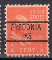 KS-240; USA Precancel/Vorausentwertung/Preo; FREDONIA (KS), Type 839 - Préoblitérés
