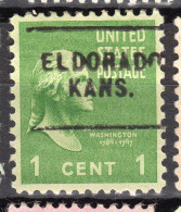 KS-207; USA Precancel/Vorausentwertung/Preo; ELDORADO (KS), Type 703 - Precancels