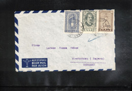 Greece 1950 Interesting Airmail Letter - Lettres & Documents