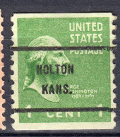 KS-302; USA Precancel/Vorausentwertung/Preo; HOLTON (KS), Type 61 - Precancels