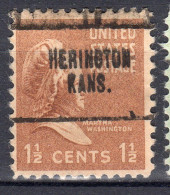 KS-290; USA Precancel/Vorausentwertung/Preo; HERINGTON (KS), Type 704 - Preobliterati