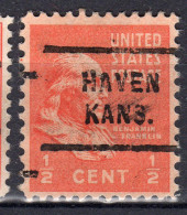 KS-284; USA Precancel/Vorausentwertung/Preo; HAVEN (KS), Type 712 - Vorausentwertungen