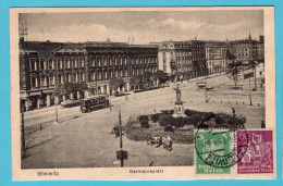 GLEIWITZ Postkarte Germania Platz 1925 Gleiwitz - Argentinien, Süd Amerika - Schlesien
