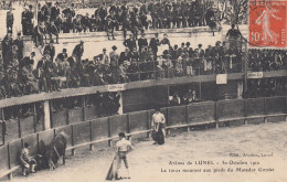 (268)  CPA  Lunel Les Arènes 1910 Le Toros Mourant Aux Pieds Du Matador Gordet - Lunel