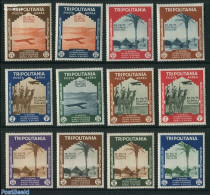 Italian Lybia 1934 Tripoli, Colonial Exposition 12v, Mint NH, Transport - Aircraft & Aviation - Airplanes
