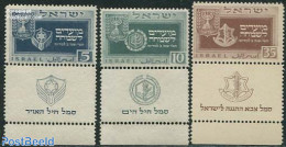 Israel 1949 New Year 3v, Mint NH, Various - New Year - Ongebruikt (met Tabs)