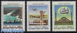 Iran/Persia 1997 Definitives 3v, Mint NH, Transport - Aircraft & Aviation - Ships And Boats - Flugzeuge