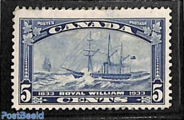 Canada 1933 Royal William 1v, Mint NH, Transport - Ships And Boats - Ungebraucht