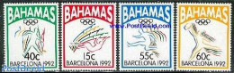 Bahamas 1992 Olympic Games 4v, Mint NH, Sport - Athletics - Basketball - Olympic Games - Athlétisme