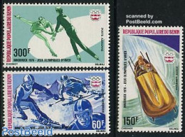 Benin 1976 Olympic Winter Games 3v, Mint NH, Sport - (Bob) Sleigh Sports - Olympic Winter Games - Skating - Skiing - Unused Stamps